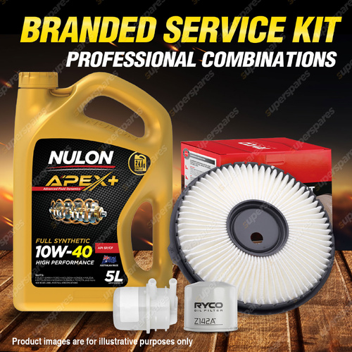 Ryco Oil Air Fuel Filter 5L APX10W40 Service Kit for Mitsubishi Lancer CB 1.5L