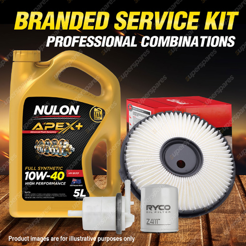 Ryco Oil Air Fuel Filter 5L APX10W40 Service Kit for Mitsubishi Lancer CC 1.5L