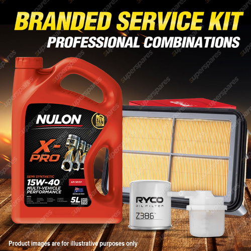 Ryco Oil Air Fuel Filter 5L XPR15W40 Oil Service Kit for Toyota Camry SV22 2.0L
