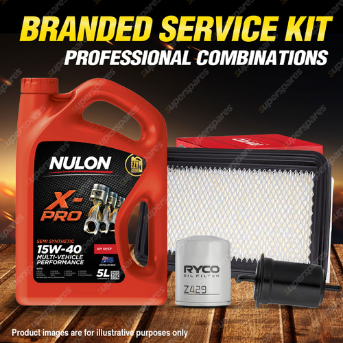 Ryco Oil Air Fuel Filter 5L XPR15W40 Eng. Oil Service Kit for Mazda 626 GE 2.0L