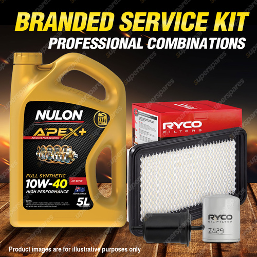 Ryco Oil Air Fuel Filter 5L APX10W40 Eng. Oil Service Kit for Mazda 626 GW 2.0L