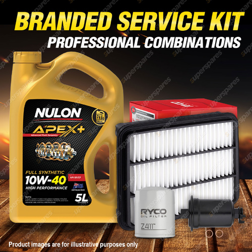 Ryco Oil Air Fuel Filter 5L APX10W40 Service Kit for Mitsubishi Galant HJ 1 - 4