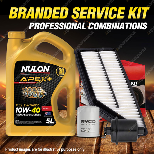 Ryco Oil Air Fuel Filter 5L APX10W40 Oil Service Kit for Honda Prelude BB 02-02