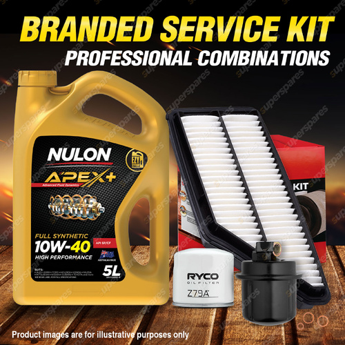 Ryco Oil Air Fuel Filter 5L APX10W40 Oil Service Kit for Honda Prelude BB 94-96