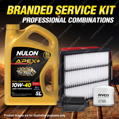 Ryco Oil Air Fuel Filter 5L APX10W40 Service Kit for Mitsubishi Pajero NJ NK NL