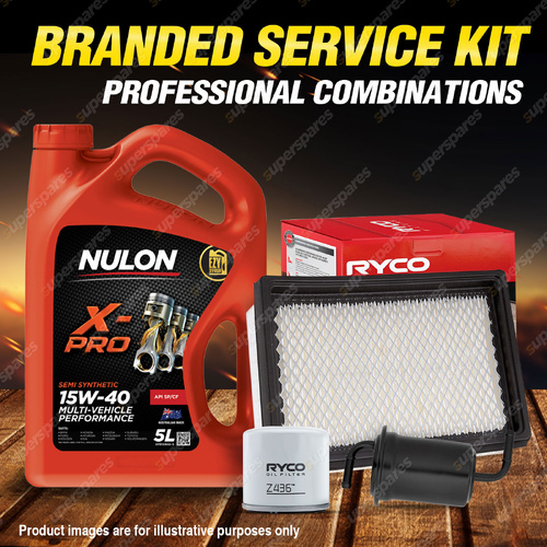 Ryco Oil Air Fuel Filter 5L XPR15W40 Service Kit for Mazda 121 Metro DW 1.3 1.5