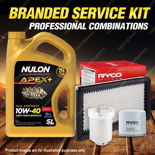 Ryco Oil Air Fuel Filter 5L APX10W40 Service Kit for Mazda Premacy CP 1.8 2.0L