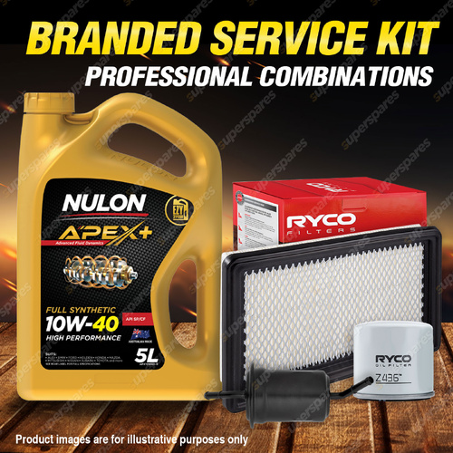 Ryco Oil Air Fuel Filter 5L APX10W40 Service Kit for Mazda 323 Astina BA 1.6L