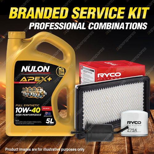 Ryco Oil Air Fuel Filter 5L APX10W40 Oil Kit for Ford Laser KJ KL KM 1.6L 1.8L