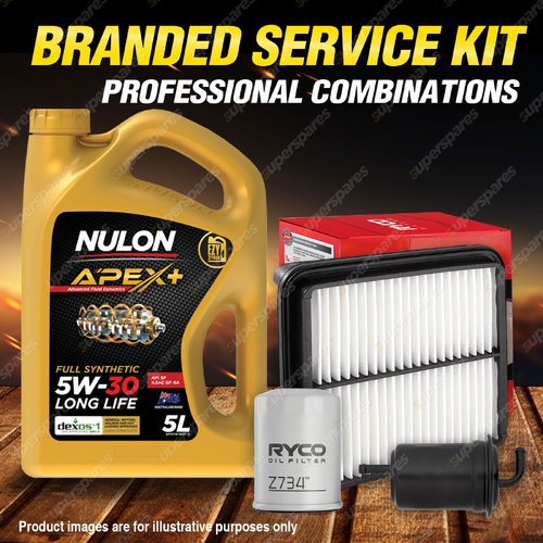 Ryco Oil Air Fuel Filter 5L APX5W30D1 Service Kit for Suzuki Grand Vitara 1.6L