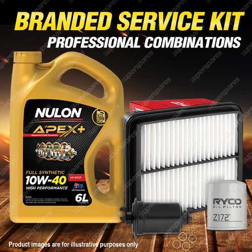 Ryco Oil Air Fuel Filter 6L APX10W40 Service Kit for Suzuki Vitara SV620 2.0 V6