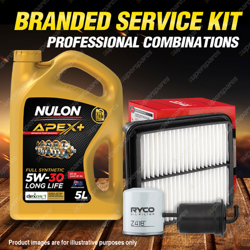 Ryco Oil Air Fuel Filter 5L APX5W30D1 Service Kit for Suzuki Grand Vitara SQ420