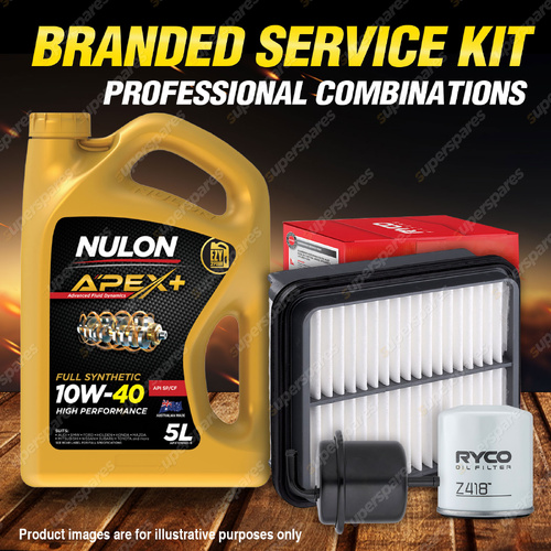 Ryco Oil Air Fuel Filter 5L APX10W40 Service Kit for Suzuki Baleno SY416 1.6L