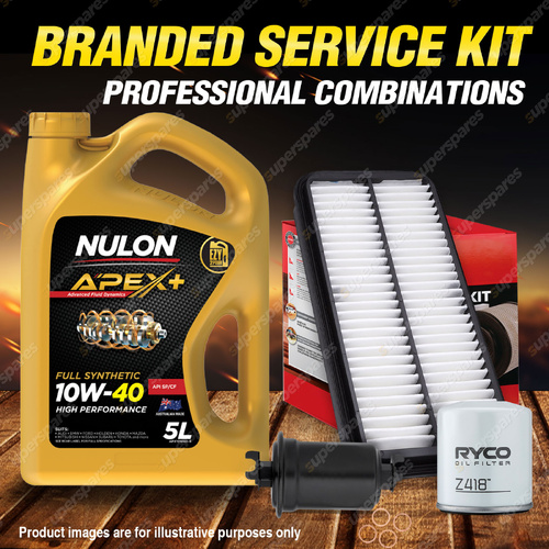 Ryco Oil Air Fuel Filter 5L APX10W40 Service Kit for Suzuki Vitara SE416 Air/S