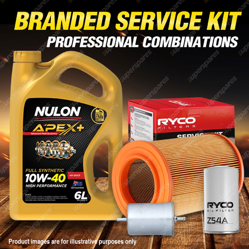 Ryco Oil Air Fuel Filter 6L APX10W40 Oil Service Kit for VW Transporter T4 97-04
