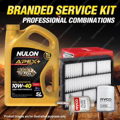 Ryco Oil Air Fuel Filter 5L APX10W40 Service Kit for Mitsubishi Magna TJ II 3.5