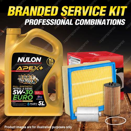 Ryco Oil Air Fuel Filter 5L APX5W30C3 Service Kit for Audi S6 C5 C6 4.2L V8 FSi