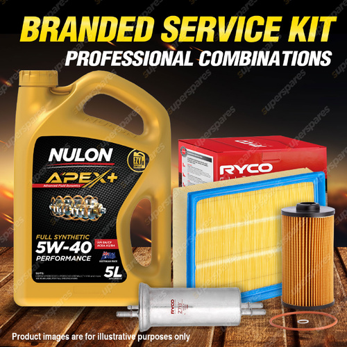 Ryco Oil Air Fuel Filter 5L APX5W40 Eng. Oil Service Kit for BMW X5 E53 4.6L V8