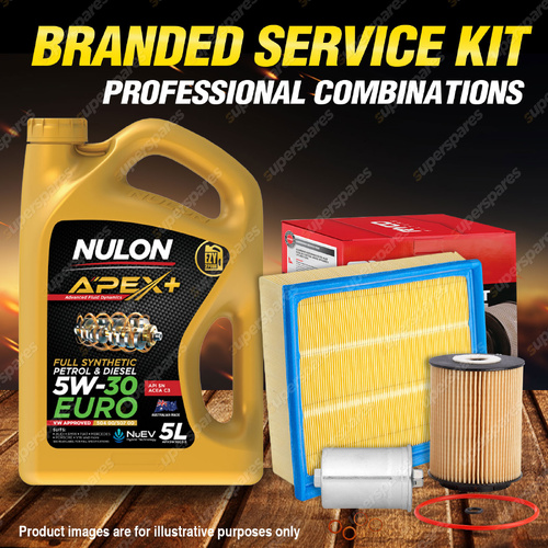 Ryco Oil Air Fuel Filter 5L APX5W30C3 Service Kit for Volkswagen Passat W8 4.0L