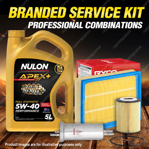 Ryco Oil Air Fuel Filter 5L APX5W40 Oil Service Kit for BMW X5 E53 4.4L V8 03-07