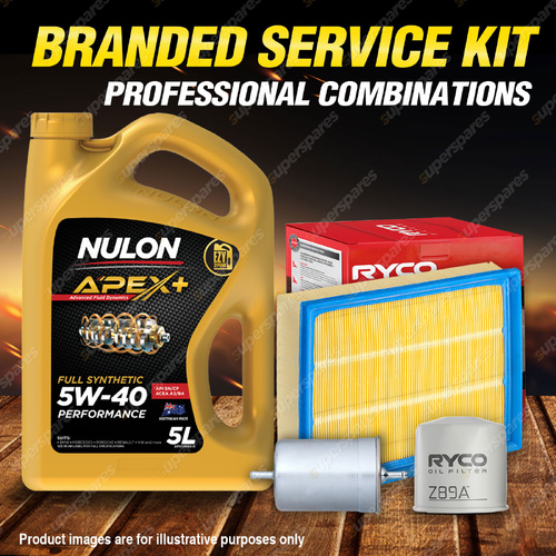 Ryco Oil Air Fuel Filter 5L APX5W40 Service Kit for Audi A4 B5 2.4 2.6 2.8L V6