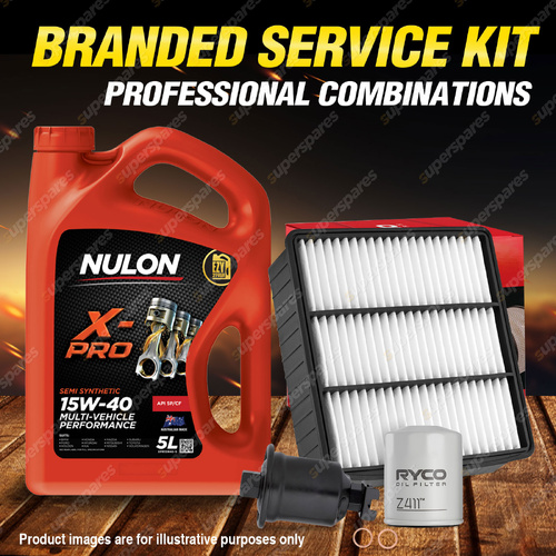 Ryco Oil Air Fuel Filter 5L XPR15W40 Service Kit for Mitsubishi Lancer CE 1.5L