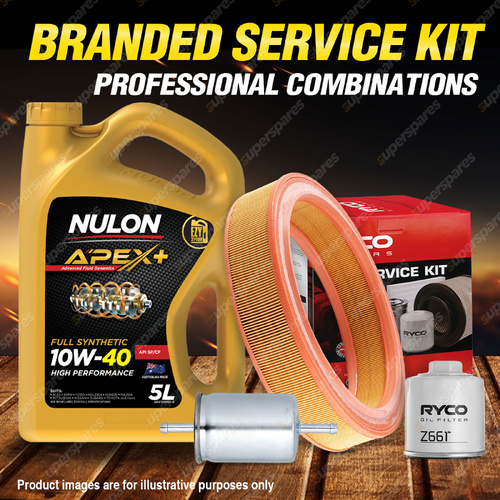 Ryco Oil Air Fuel Filter 5L APX10W40 Service Kit for Volkswagen Polo 6N 96-00