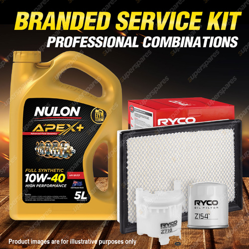 Ryco Oil Air Fuel Filter 5L APX10W40 Service Kit for Holden Crewman VY II 3.8L