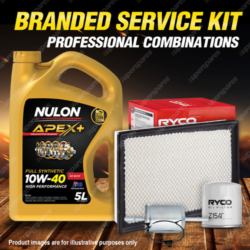 Ryco Oil Air Fuel Filter 5L APX10W40 Oil Service Kit for Holden Berlina VT II VY