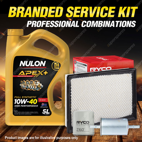 Ryco Oil Air Fuel Filter 5L APX10W40 Service Kit for Holden Berlina VT VX VY VZ