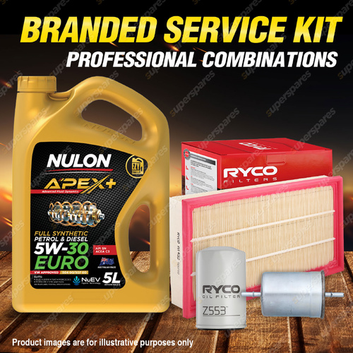 Ryco Oil Air Fuel Filter 5L APX5W30C3 Service Kit for Audi S3 8L 1.8L Inc Turbo