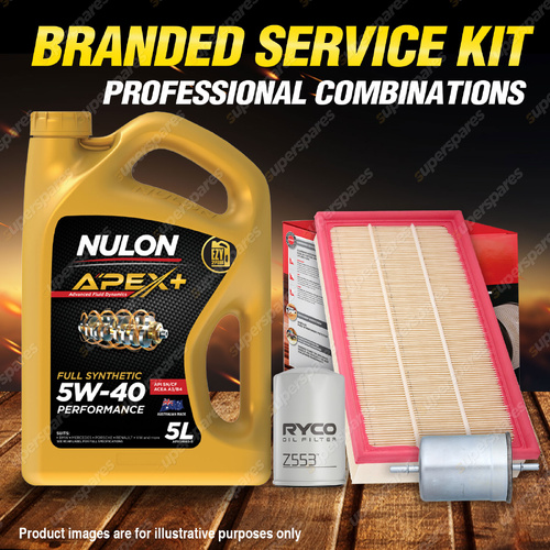 Ryco Oil Air Fuel Filter 5L APX5W40 Service Kit for Volkswagen Bora Golf 1J 4Cyl