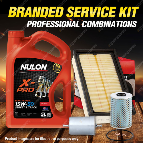 Ryco Oil Air Fuel Filter 5L XPR15W50 Eng. Oil Service Kit for BMW 320i E30 2.0L