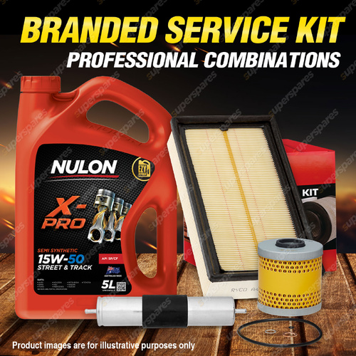 Ryco Oil Air Fuel Filter 5L XPR15W50 Oil Service Kit for BMW 318i E36 1.8L 91-93