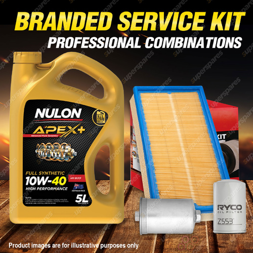 Ryco Oil Air Fuel Filter 5L APX10W40 Engine Oil Service Kit for Audi S2 B4 2.2L