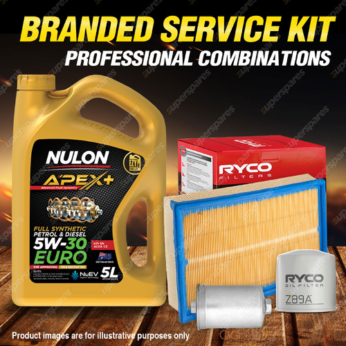 Ryco Oil Air Fuel Filter 5L APX5W30C3 Eng Oil Service Kit for Audi A6 C5 2.4L V6