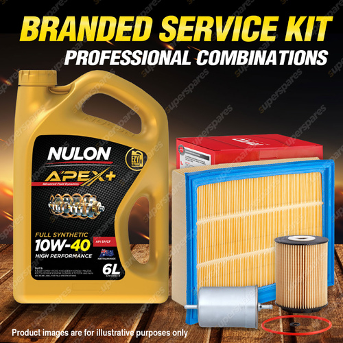 Ryco Oil Air Fuel Filter 6L APX10W40 Service Kit for Volkswagen Golf VR6 2.8 V6