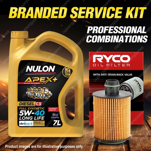 Ryco Oil Filter 7L APX5W40D2 Engine Oil Service Kit for Alfa Romeo Giulietta 940