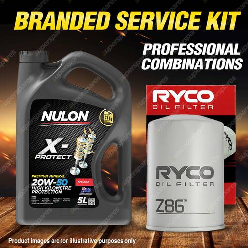 Ryco Oil Filter 5L PRO20W50 Engine Oil Service Kit for Leyland Cars P76 V8 4.4L