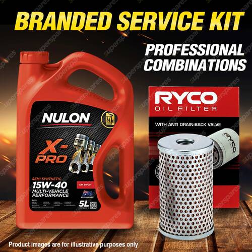 Ryco Oil Filter Nulon 5L XPR15W40 Engine Oil Kit for Bmw 1600 1800 2000 2002 E10