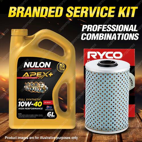 Ryco Oil Filter 6L APX10W40 Engine Oil Service Kit for Bmw M5 E34 6cyl 3.5L