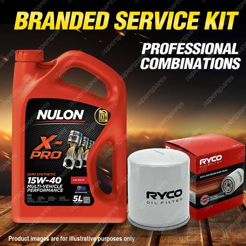 Ryco Oil Filter Nulon 5L XPR15W40 Engine Oil Kit for Holden Astra TS Vectra JSII