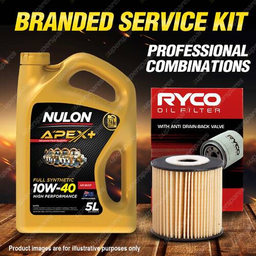 Ryco Oil Filter 5L APX10W40 Engine Oil Service Kit for Volvo S40 S60 S70 V40 V70