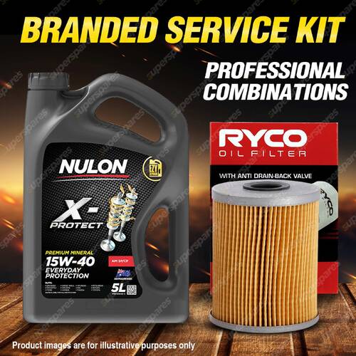 Ryco Oil Filter 5L PRO15W40 Engine Oil Service Kit for Volkswagen Passat 3A V6