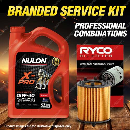 Ryco Oil Filter 5L XPR15W40 Eng. Oil Service Kit for Holden Astra Vectra Zafira