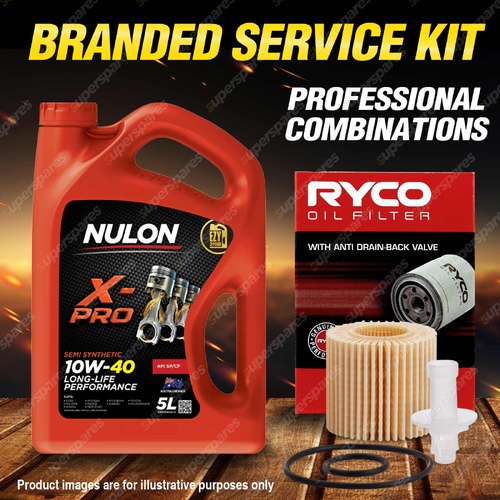 Ryco Oil Filter 5L XPR10W40 Engine Oil Service Kit for Daihatsu Sirion M301 4cyl