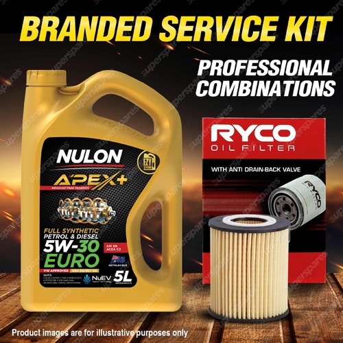 Ryco Oil Filter 5L APX5W30C3 Engine Oil Service Kit for Holden Astra AH 07-09