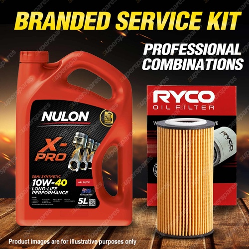 Ryco Oil Filter Nulon 5L XPR10W40 Engine Oil Kit for Audi A4 B7 4cyl
