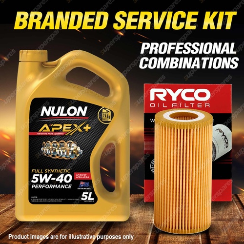 Ryco Oil Filter 5L APX5W40 Engine Oil Service Kit for Ford Mondeo MA XR5 5cyl