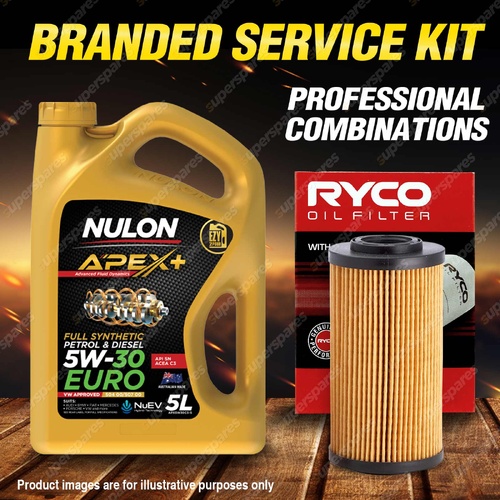 Ryco Oil Filter 5L APX5W30C3 Engine Oil Service Kit for Hyundai I30 FD 1.6 07-08